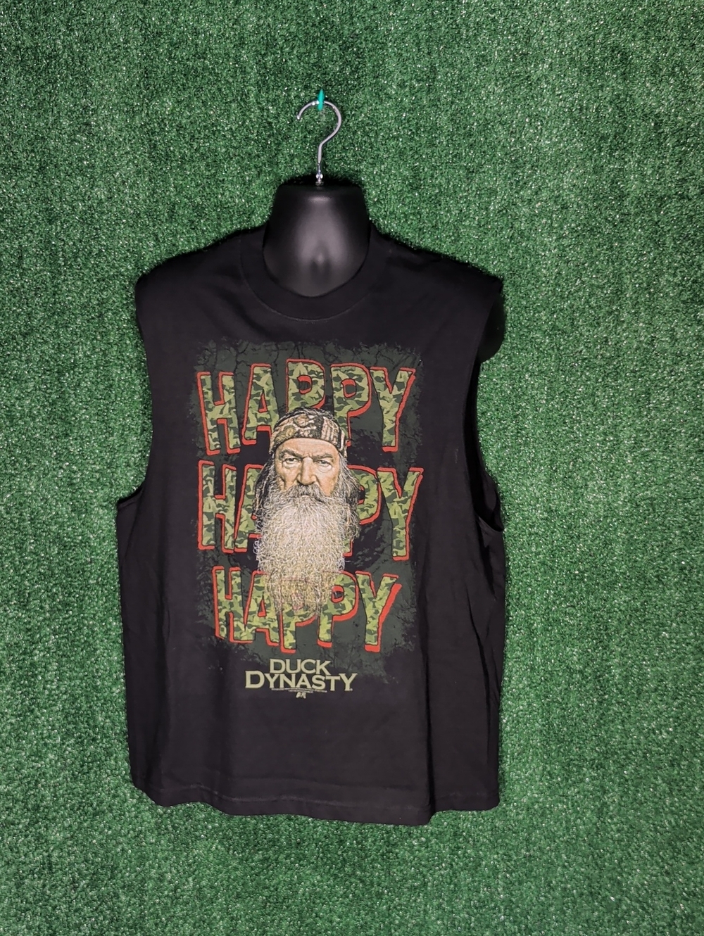 Duck Dynasty T-shirt Adult Size Extra Large Black Mens Sleeveless Graphic Print